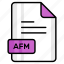 afm, file, format, page, document, sheet, paper 