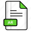 ar, file, format, page, document, sheet, paper 