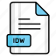 idw, file, format, page, document, sheet, paper 