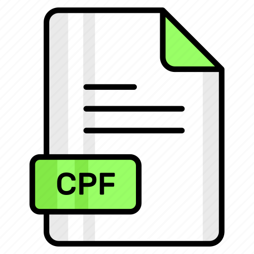 Cpf, file, format, page, document, sheet, paper icon - Download on Iconfinder