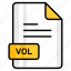 vol, file, format, page, document, sheet, paper 