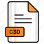 c3d, file, format, page, document, sheet, paper 