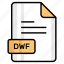 dwf, file, format, page, document, sheet, paper 