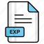 exp, file, format, page, document, sheet, paper 
