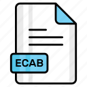 ecab, file, format, page, document, sheet, paper