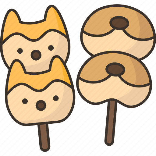Mitarashi, cute, animal, candy, stick icon - Download on Iconfinder