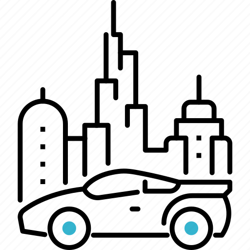 Burj, city, uae, khalifa, car icon - Download on Iconfinder