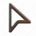 arrow, pointer, cursor, mouse, triangle