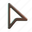 arrow, pointer, cursor, mouse, triangle 