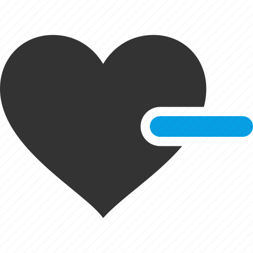 Heart, love, minus, bookmark, delete, dislike, remove icon - Download on Iconfinder