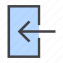 arrow, entrance, in, interface, log, login, sign