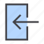 arrow, entrance, in, interface, log, login, sign 