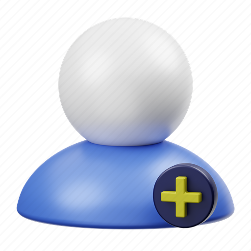 Add, user, avatar 3D illustration - Download on Iconfinder