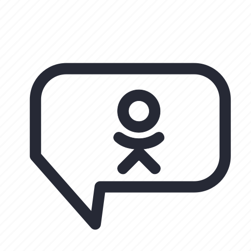 Odnoklasniki, social, speech icon - Download on Iconfinder