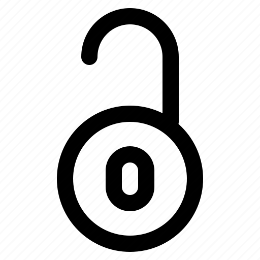 Outline, padlock, password, ui, unlock icon - Download on Iconfinder