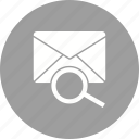 document, envelope, letter, mail, message, search, web