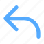 reply, arrow, left, direction 