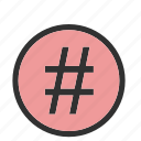 #, number, hashtag
