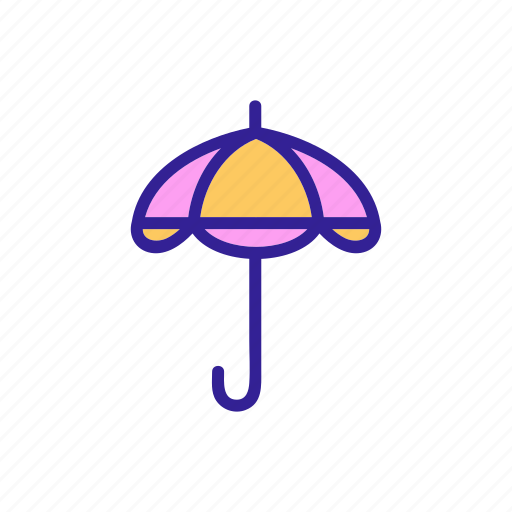 Beach, closed, opened, outline, protect, rain, umbrella icon - Download on Iconfinder