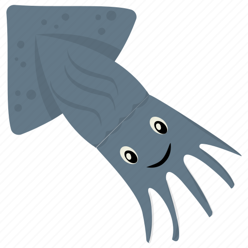 Animal, cartoon animal, fish, sealife, squid icon - Download on Iconfinder