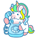 unicorn, idea, animal, horse, fairy tale, magic, phone, call, communication
