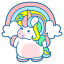 unicorn, play, animal, horse, fairy tale, magic, rainbow, cloud, sky 
