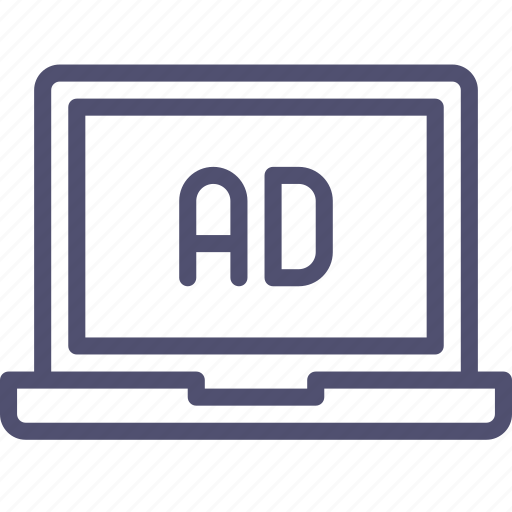 Advertisement, laptop, sponsor icon - Download on Iconfinder