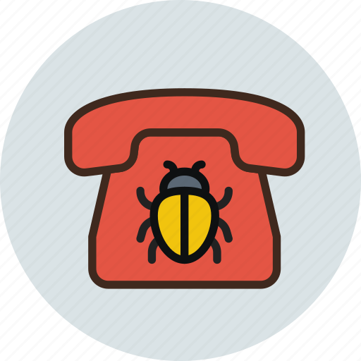 Bug, call, communication, device, phone, spy, wiretapping icon - Download on Iconfinder