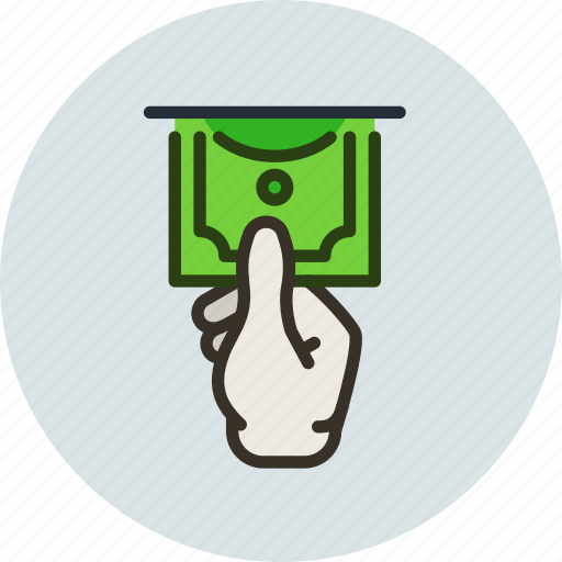 Atm, cash, hand, money, cash in, cash out icon - Download on Iconfinder
