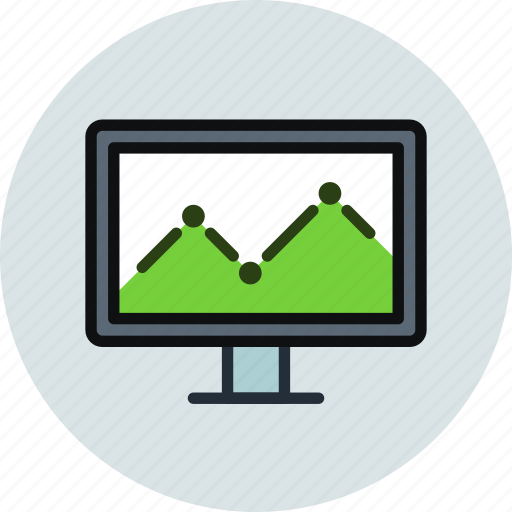 Analytics, graph, monitor, statistics, tv icon - Download on Iconfinder