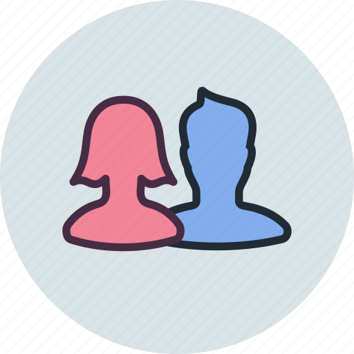 Couple, friends, man, woman, silhouette icon - Download on Iconfinder