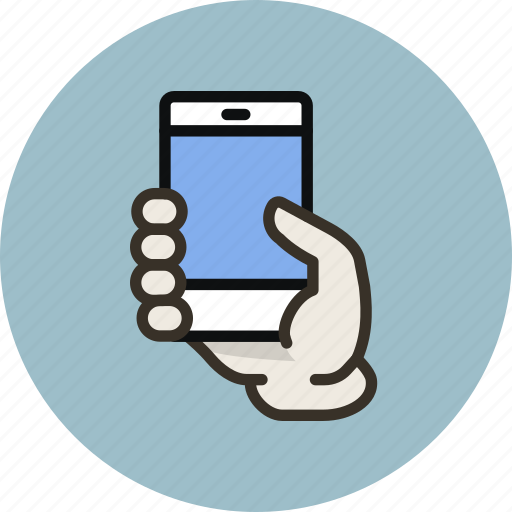 Demonstrate, hand, show, smartphone icon - Download on Iconfinder
