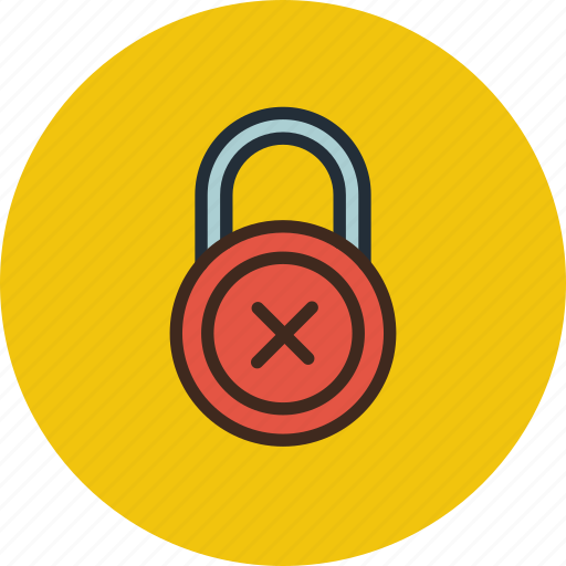 Denied, lock, password, private, protection, secure icon - Download on Iconfinder