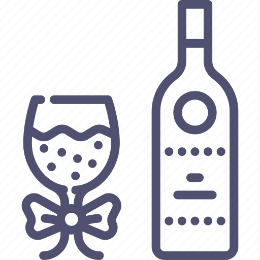 Bottle, glass, party, wine, toast icon - Download on Iconfinder
