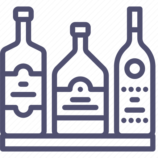 Alchohol, bar, bottles, rum, whiskey, wine icon - Download on Iconfinder