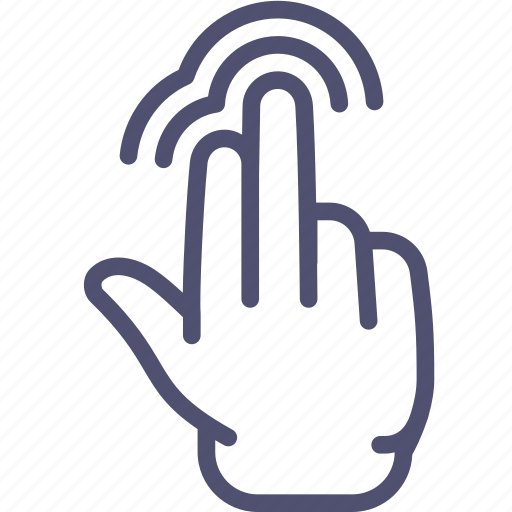Double, fingers, gesture, hand, touch, two icon - Download on Iconfinder