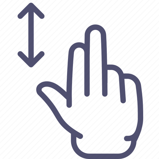 Finger, gesture, hand, swipe, two, upright icon - Download on Iconfinder
