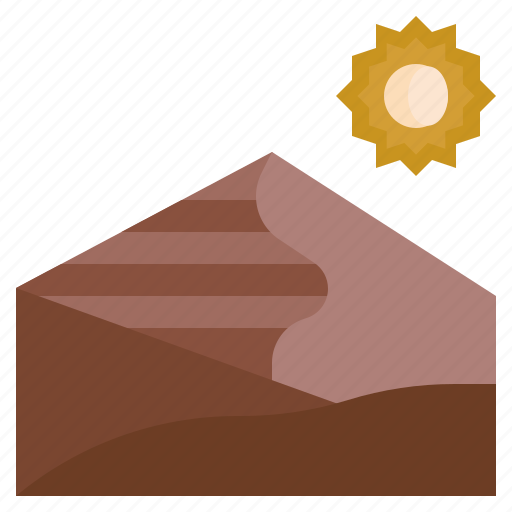 Desert, dunes, sun, sand, landscape icon - Download on Iconfinder