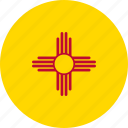 flag, new, mexico, round, united states, new mexico
