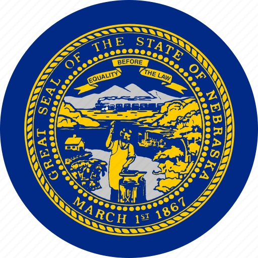 Nebraska, united states, round, flag icon - Download on Iconfinder