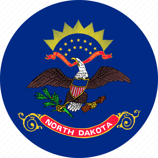 Round, dakota, flag, north dakota, north, united states icon - Download on Iconfinder