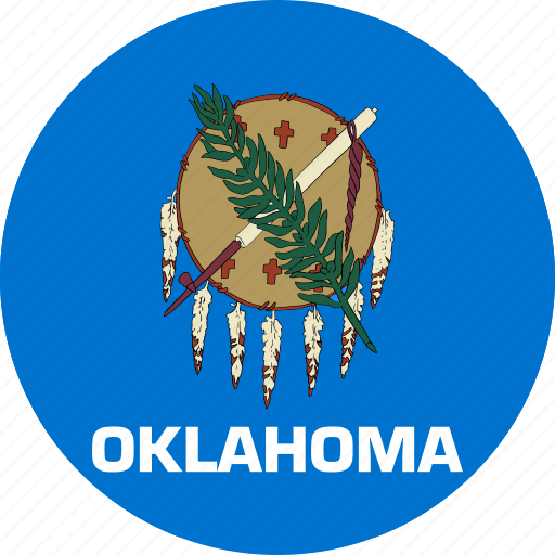 Flag, round, oklahoma, united states icon - Download on Iconfinder