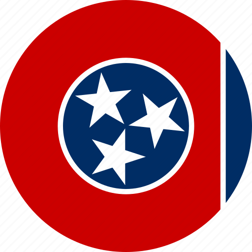 Tennessee, united states, flag, round icon - Download on Iconfinder