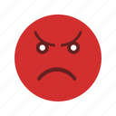 angry, emoji, face