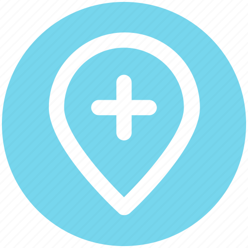 Add, location, map, pin, plus, world location icon - Download on Iconfinder