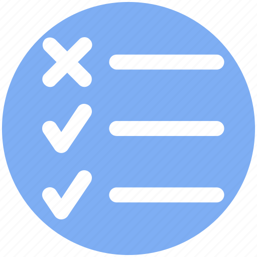 Check mark, checklist, cross, list, task, tick, tick mark icon - Download on Iconfinder