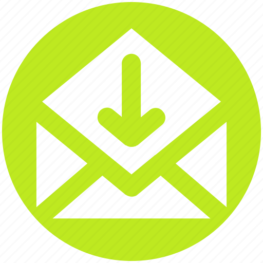 Down, email, envelope, letter, mail, message, open envelope icon - Download on Iconfinder