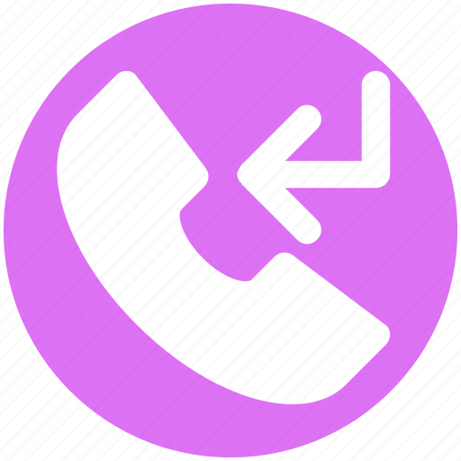 Answer, arrow, call, incoming, received, receiver, telephone icon - Download on Iconfinder