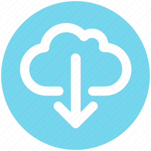 Cloud, cloudy, data, down arrow, download, storage, weather icon - Download on Iconfinder
