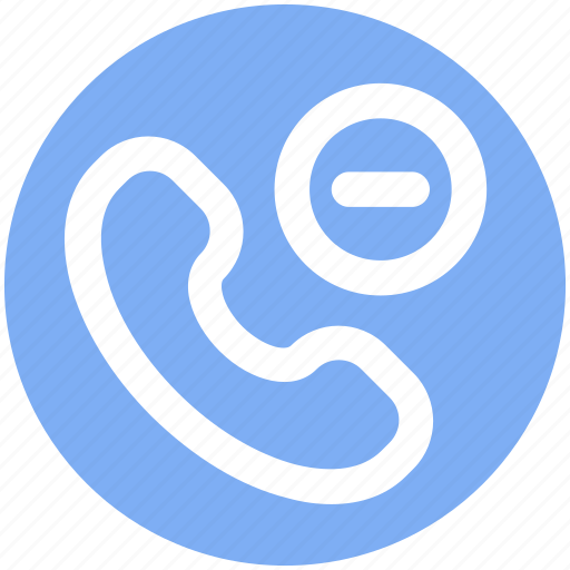 Communication, minus, phone, phone receiver, receiver, remove, telephone icon - Download on Iconfinder